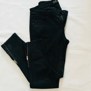 D-ID skinny Ankle Black Pants 28